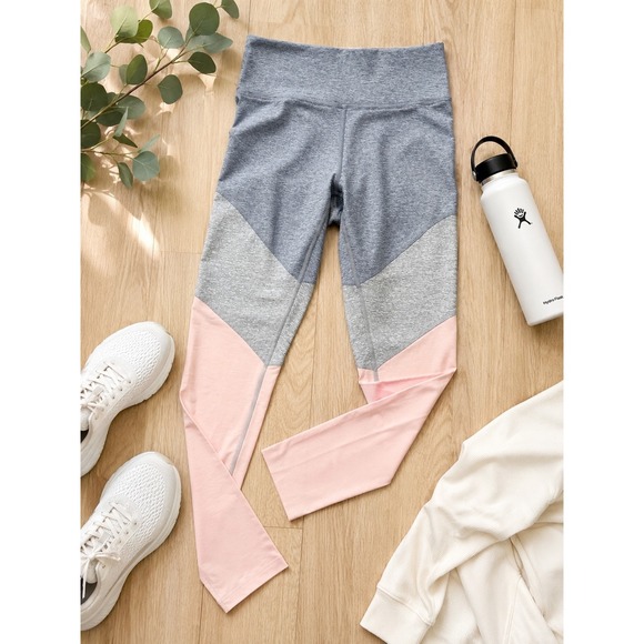 Outdoor Voices Pants - Outdoor‎ Voices Springs 7/8 Leggings Colorblock Blue Grey Pink Women Size Small